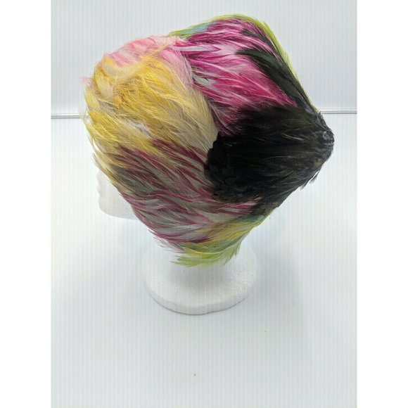 Vintage Marshall Field Feather Fashion Hat 1950s 1960s 6 1/2\